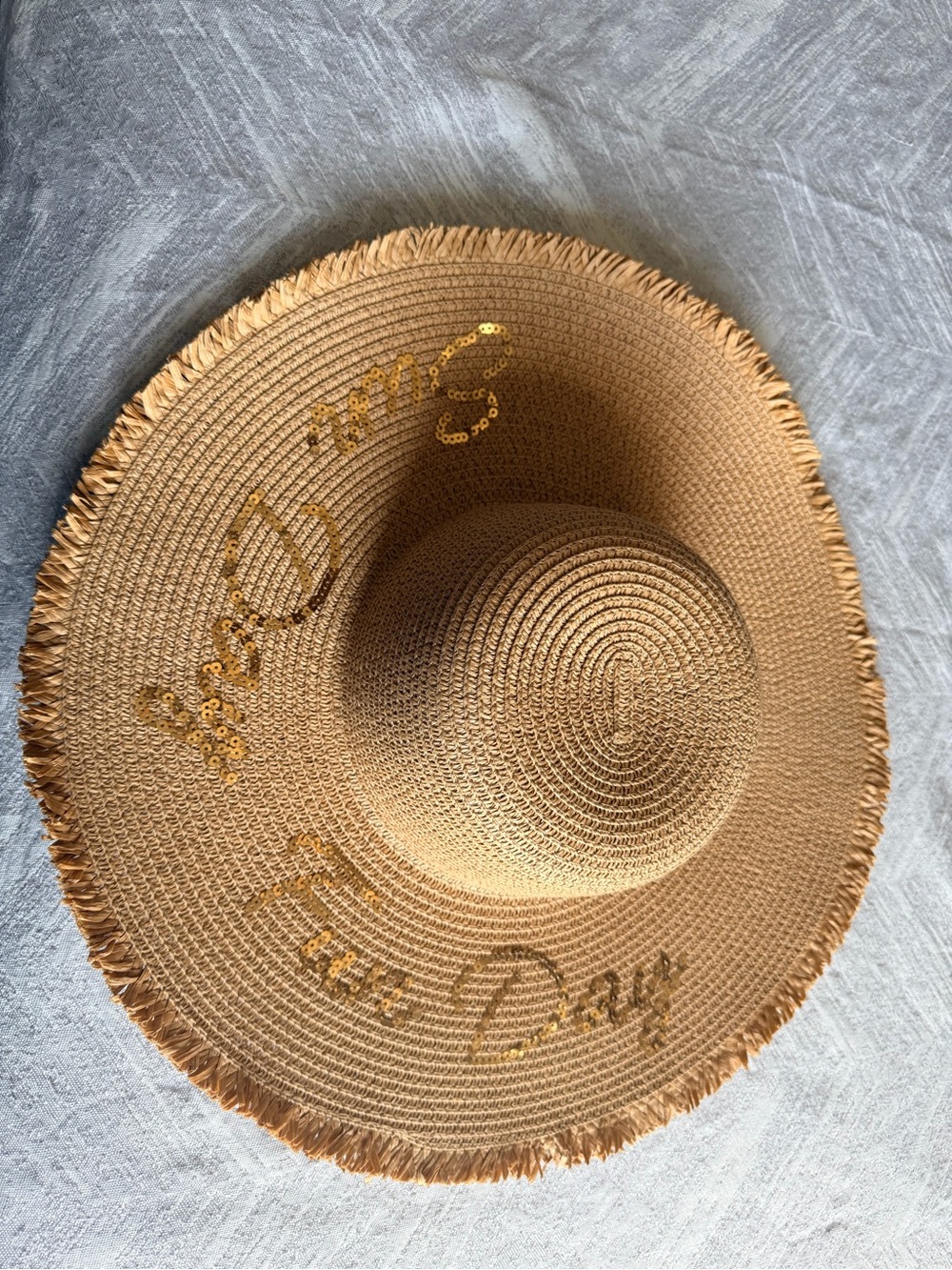 ALDO Woven Straw Hat | Tan Braided Summer Hat | Beach & Vacation Accessory - Picture 2 of 5
